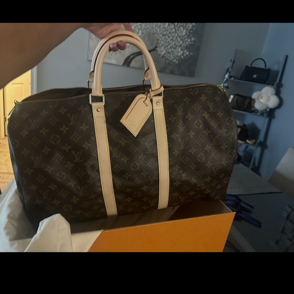 Louis Vuitton  Monogram Keepall Size 50 Travel Duffle Bag - Picture 2 of 16